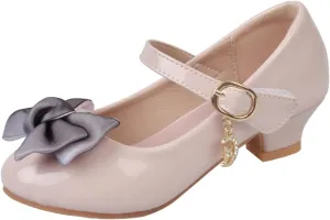 Girls Mary Jane Dress Shoes Bows Flower Girl Wedding School Low Heels Toddler Little Kids Pump Shoes