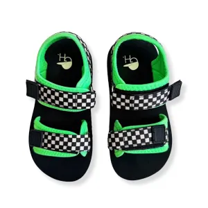 Green Check Sandals