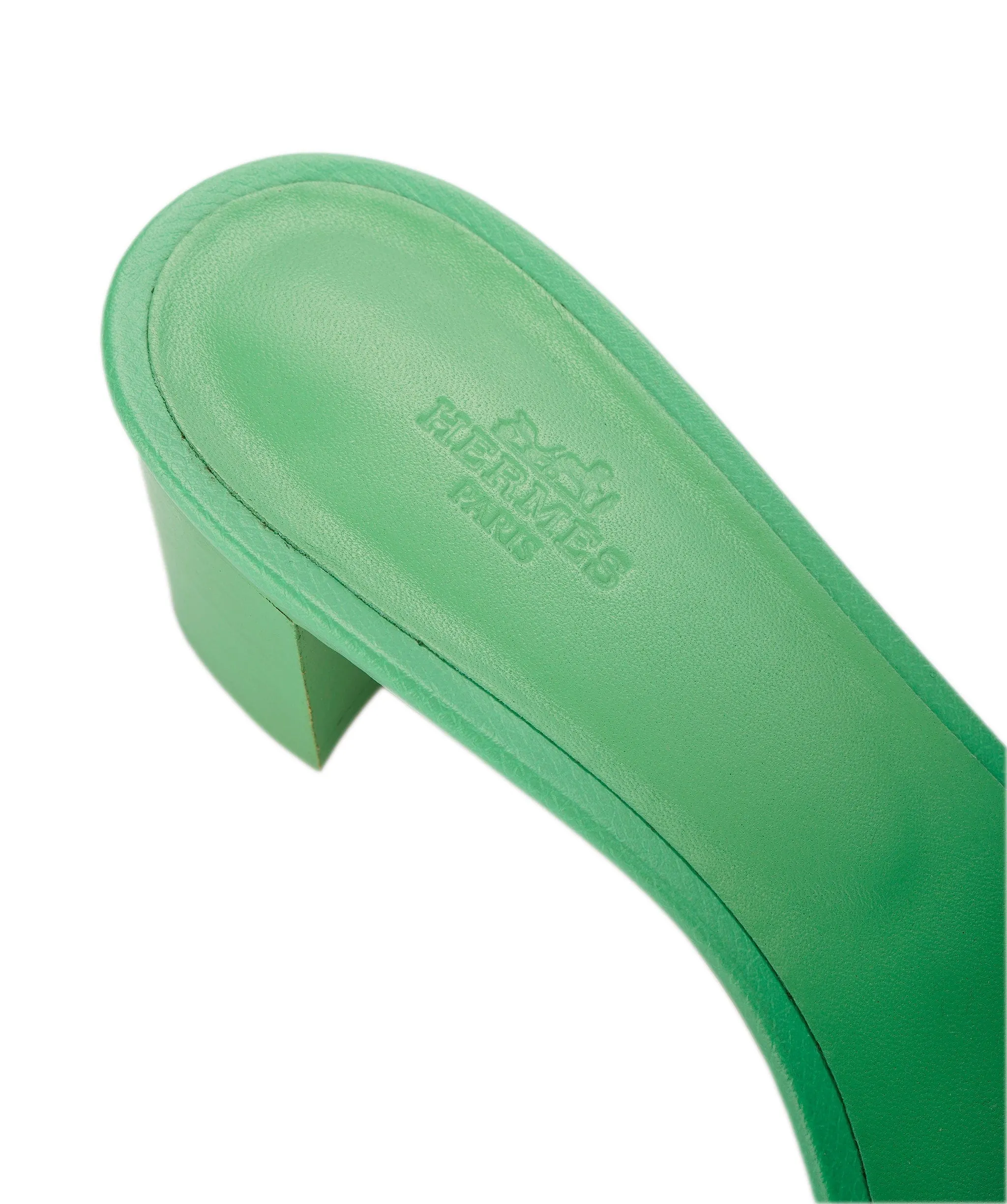 Hermes vert pomme oasis sandals  - AJC0851