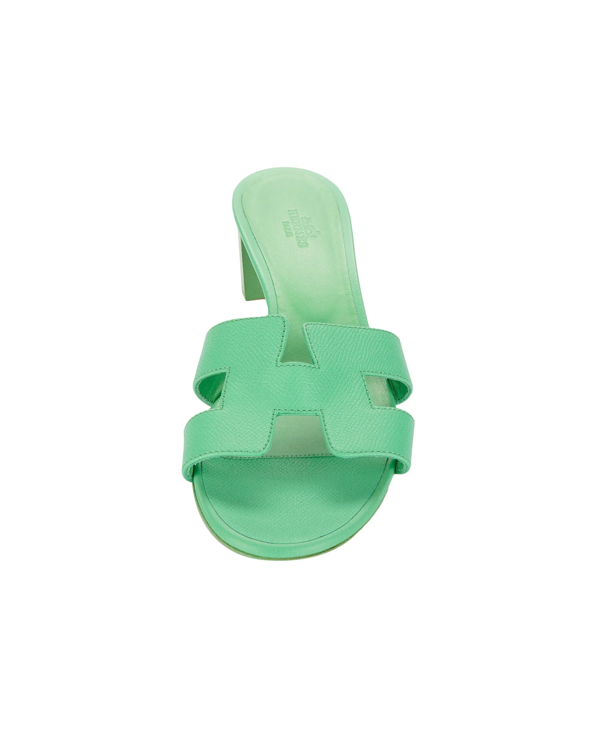 Hermes vert pomme oasis sandals  - AJC0851