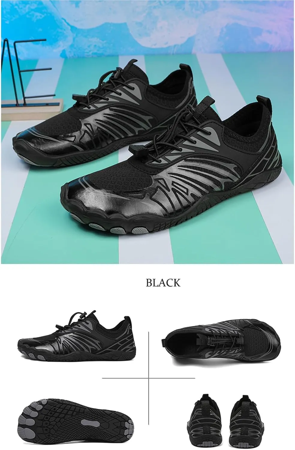 Hiking Footwear Barefoot Womens Shoes Non-Slip Outdoor Unisex Grounded Footwear Barefoot Shoes for Neuropathy Women&Men Water Pro Barefoot Wide Toe Box Sneakers Athletic Quick-Dry Beach Swim Yoga