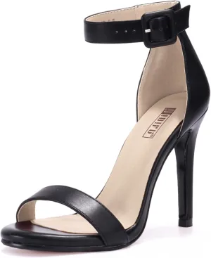 IDIFU Women's High Heels for Women Dressy Stiletto Heels Open Toe Heels Ankle Strap Heeled Sandals for Women on Wedding Party Homecoming