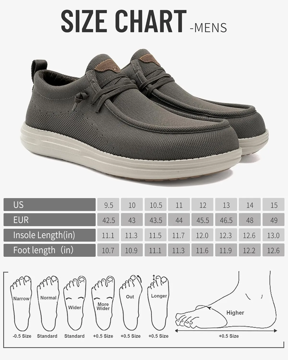 ITAZERO Men's Wide Toe Box Mesh Shoes Business Casual Wide Width Walking Shoes with Arch Support Insole for Plantar Fasciitis