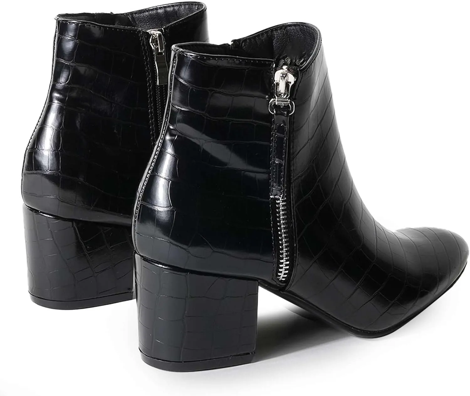 J. Adams Zuma Ankle Bootie  Closed Pointed Toe Low Block Heel Zip Up Boot