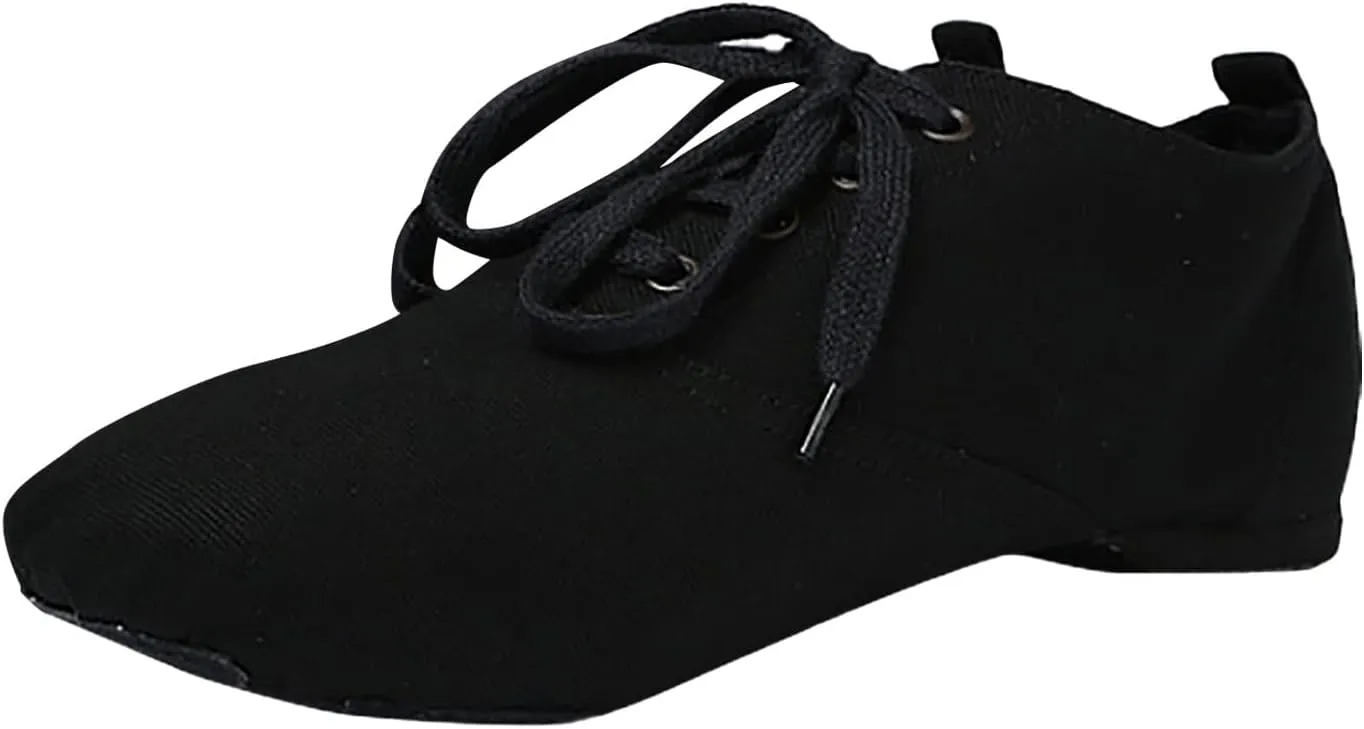 Jazz Shoes for Girls Boys Canvas Unisex Slip-On Dance Shoes (Toddler/Little Kid/Big Kid) Soft Soled Training