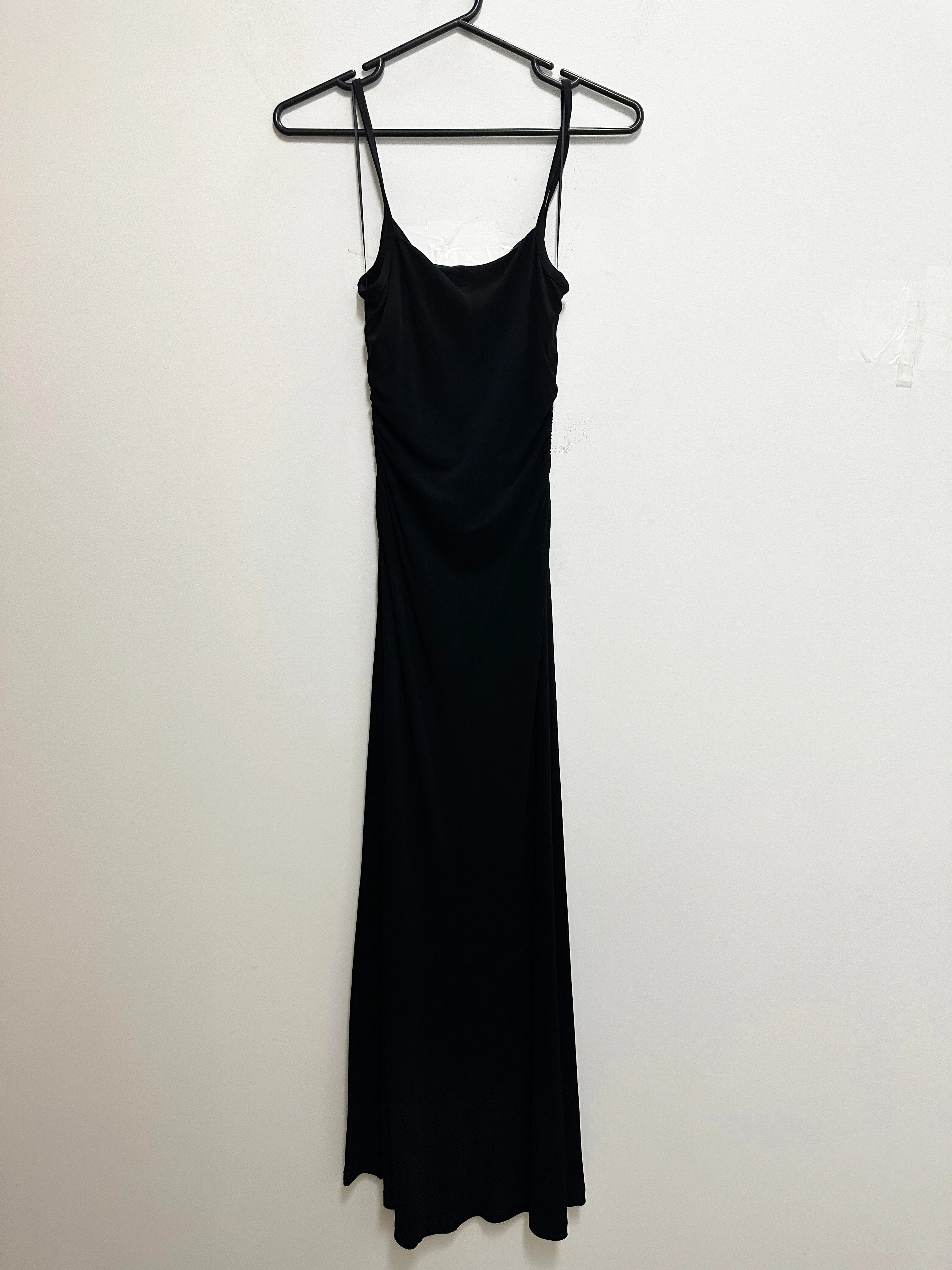Jersey V Neckline Maxi Dress in Black