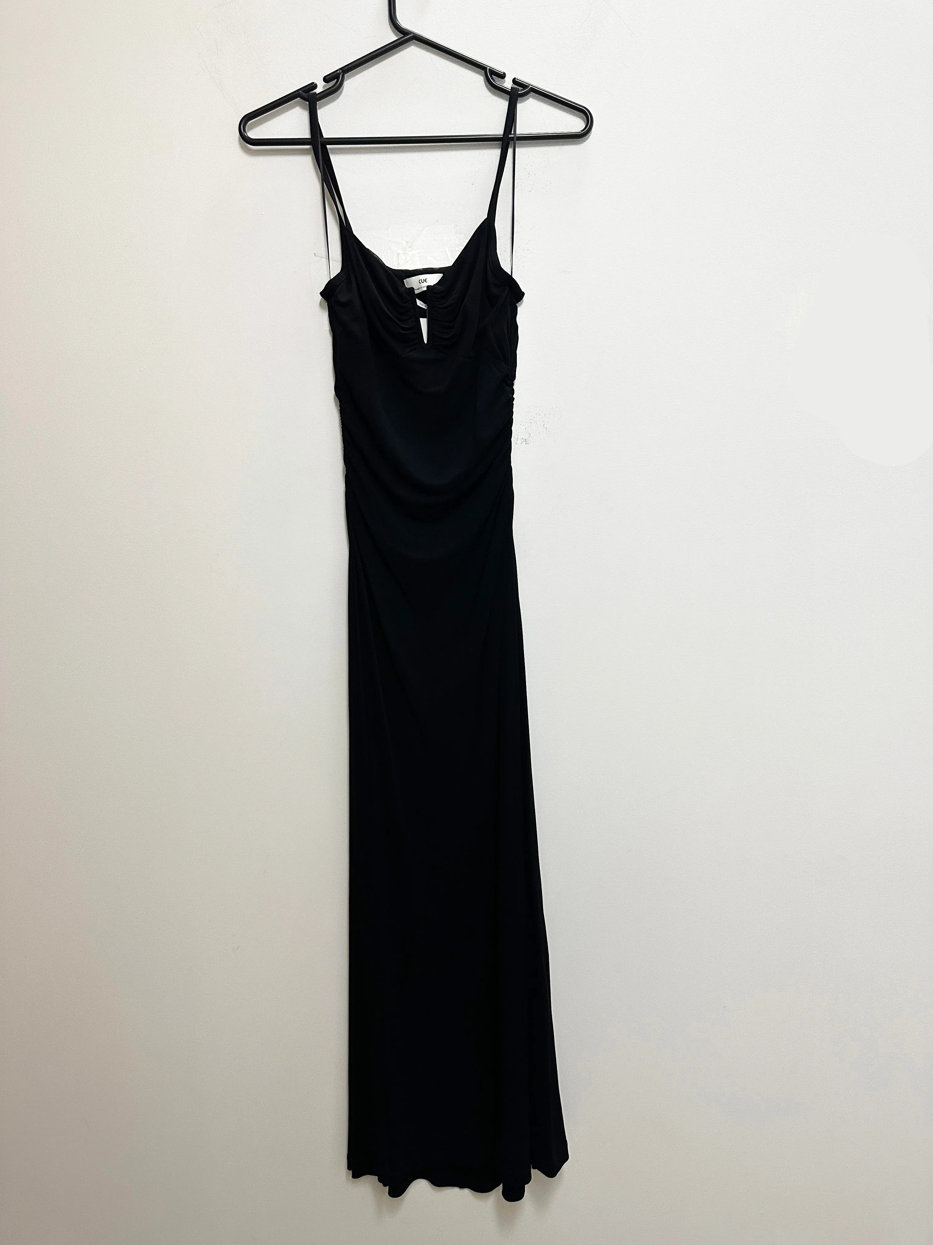 Jersey V Neckline Maxi Dress in Black