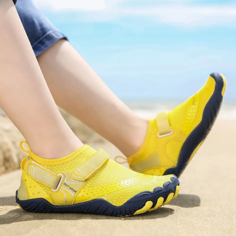 Kids' Water Shoes Barefoot Quick Dry Aqua Sports Boys Girls - Yellow Size BigKid US3 = EU34