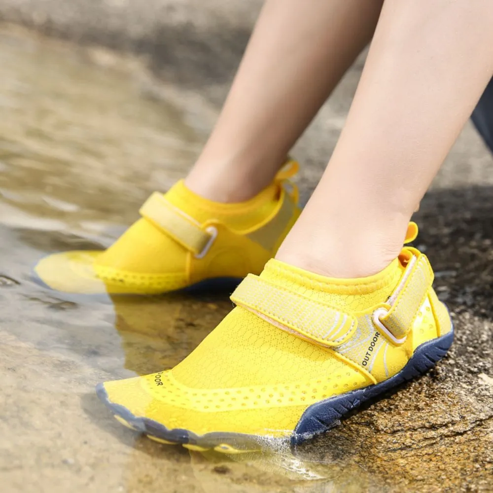 Kids' Water Shoes Barefoot Quick Dry Aqua Sports Boys Girls - Yellow Size BigKid US3 = EU34