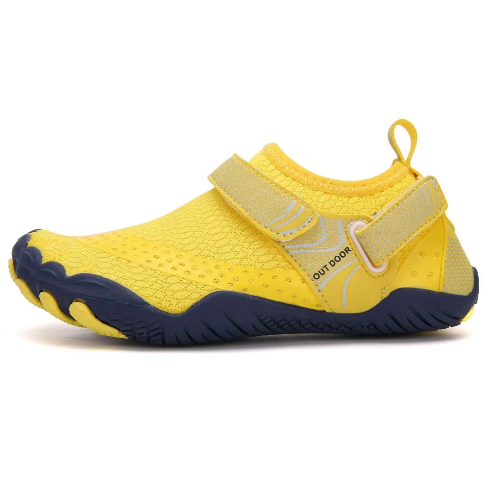 Kids' Water Shoes Barefoot Quick Dry Aqua Sports Boys Girls - Yellow Size BigKid US3 = EU34