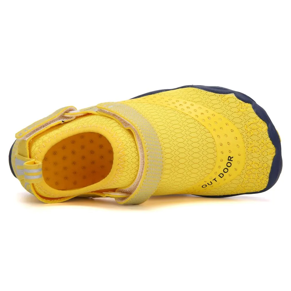 Kids' Water Shoes Barefoot Quick Dry Aqua Sports Boys Girls - Yellow Size BigKid US3 = EU34