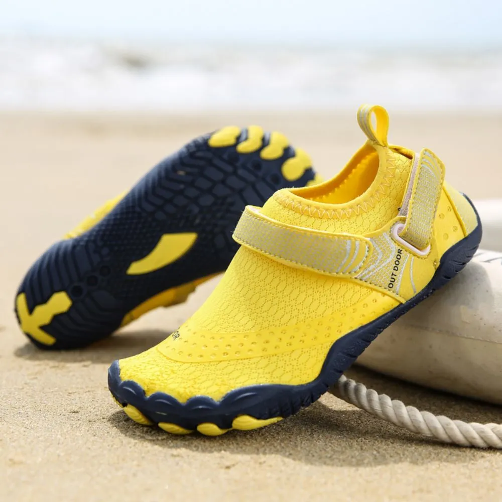 Kids' Water Shoes Barefoot Quick Dry Aqua Sports Boys Girls - Yellow Size BigKid US3 = EU34