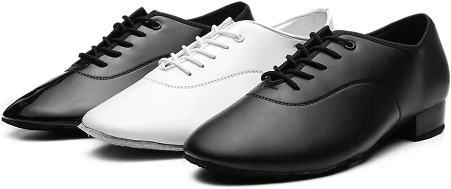 Latin Dance Shoes Man 1pair/Set Men Dance Shoes Latin Ballroom Dance Shoes Modern Indoor Shoes Men Tango Waltz Danicng Pu Shoes(3,42)