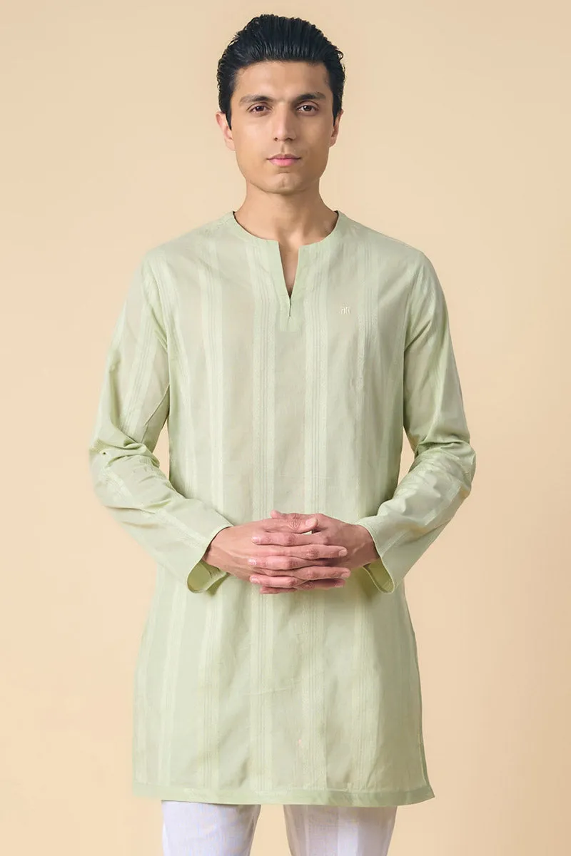 Light Green Cotton Kurta Set