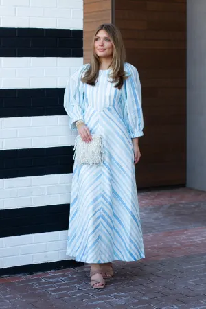 Lucinda Dress | Powder Stripe