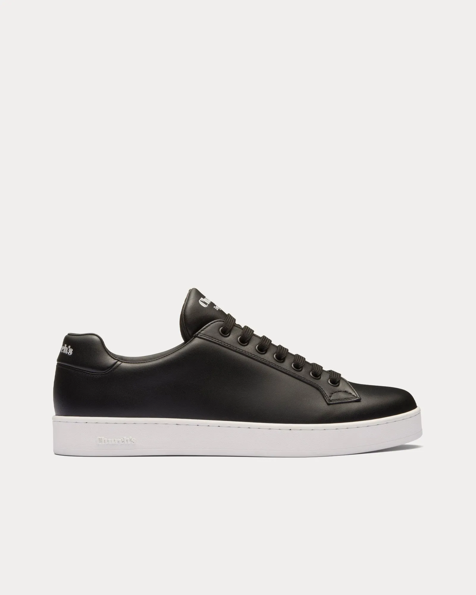 Ludlow Soft Calf Leather Black / White Low Top Sneakers