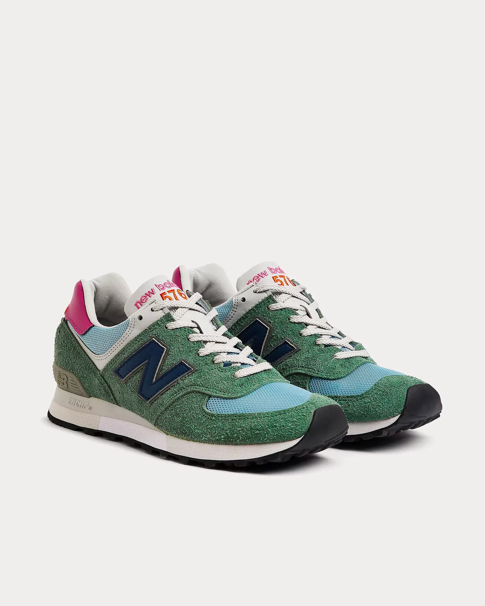MADE in UK 576 Green / Stone Blue / Bering Sea Low Top Sneakers