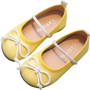 Mary Jane Flat Shoes for Little Girls Toddler Kids Dress Ballet Shoes Non Slip Soft Sole Robe Princess Shoes