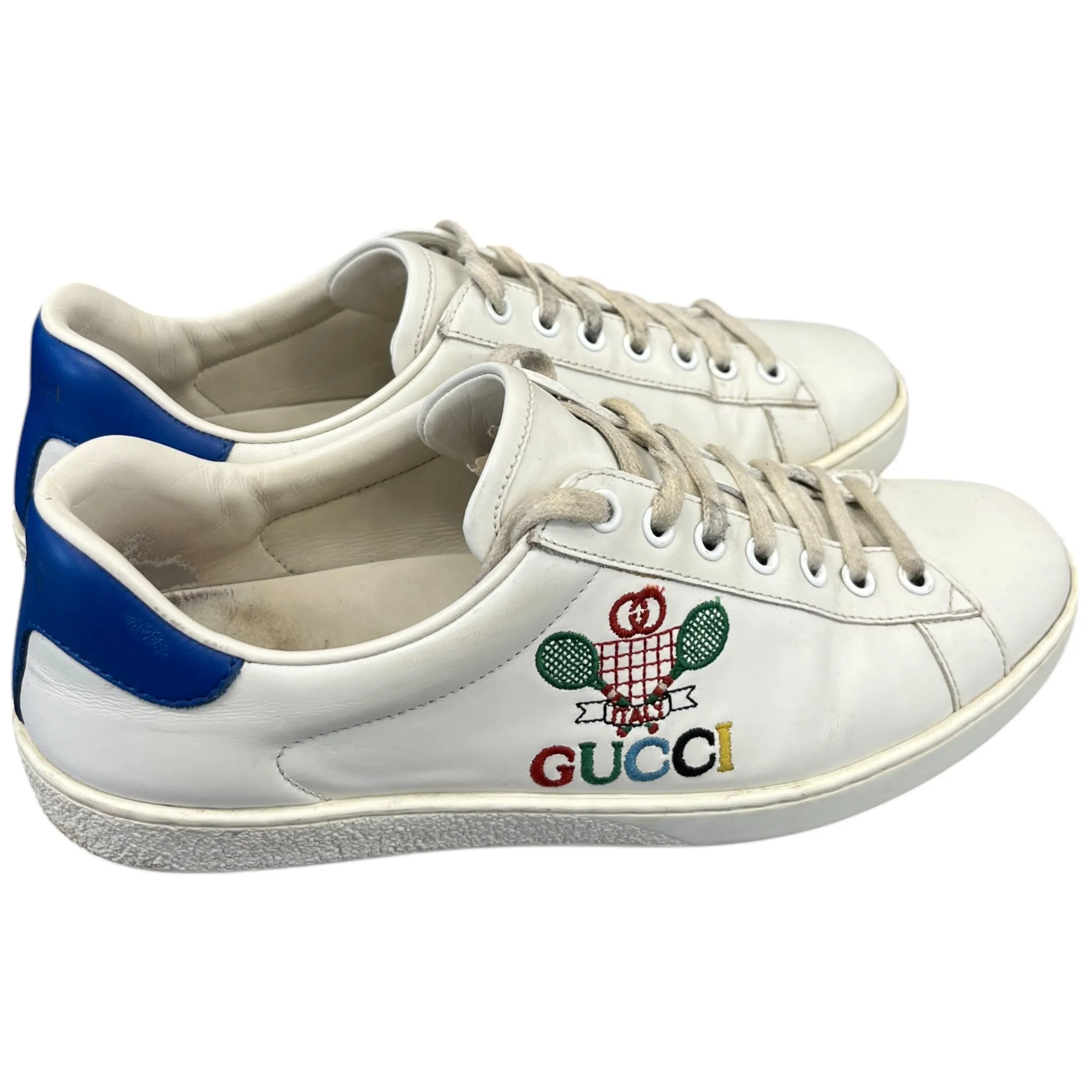 Men's Ace Tennis Low Trainers White Size EU 40.5 / UK 6.5