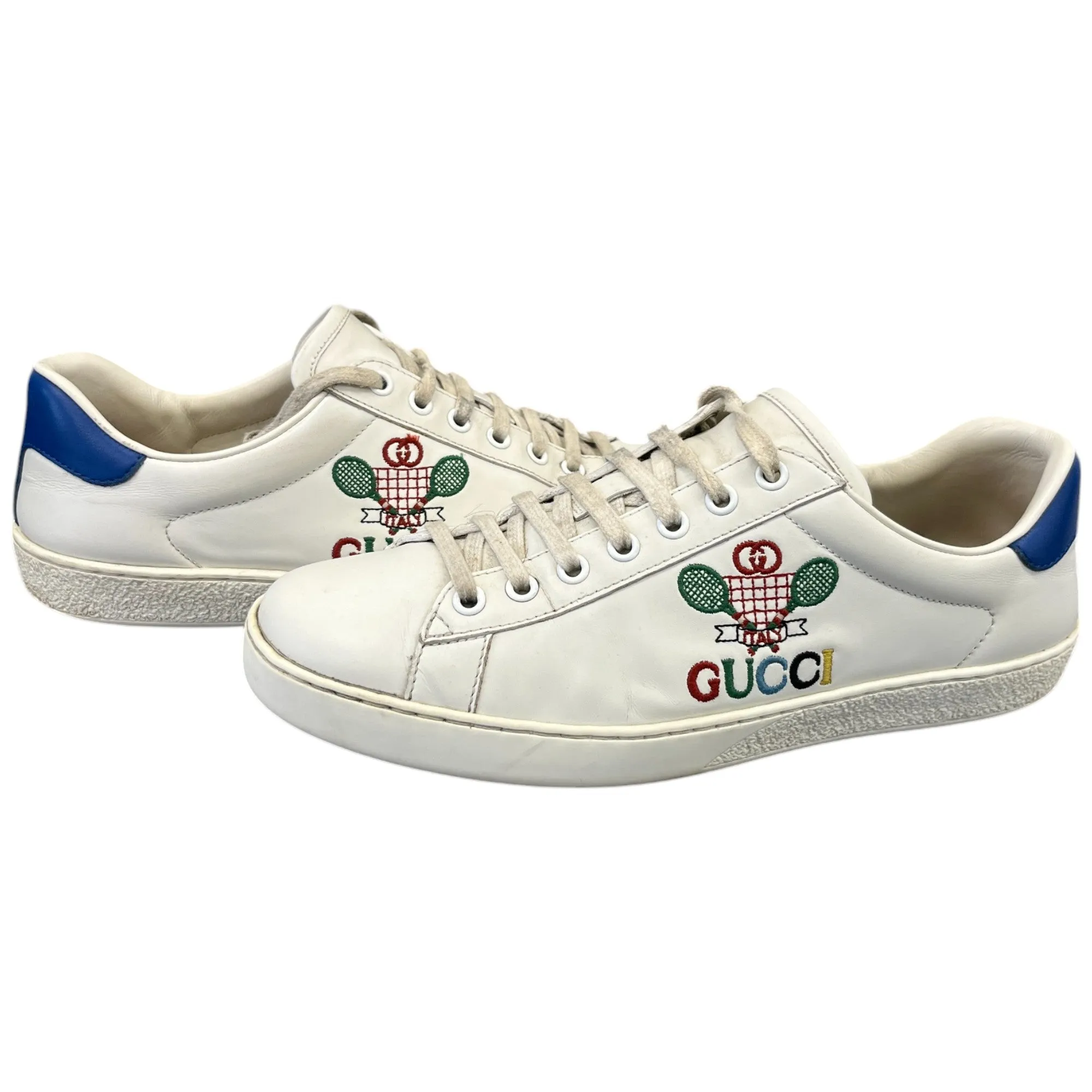 Men's Ace Tennis Low Trainers White Size EU 40.5 / UK 6.5