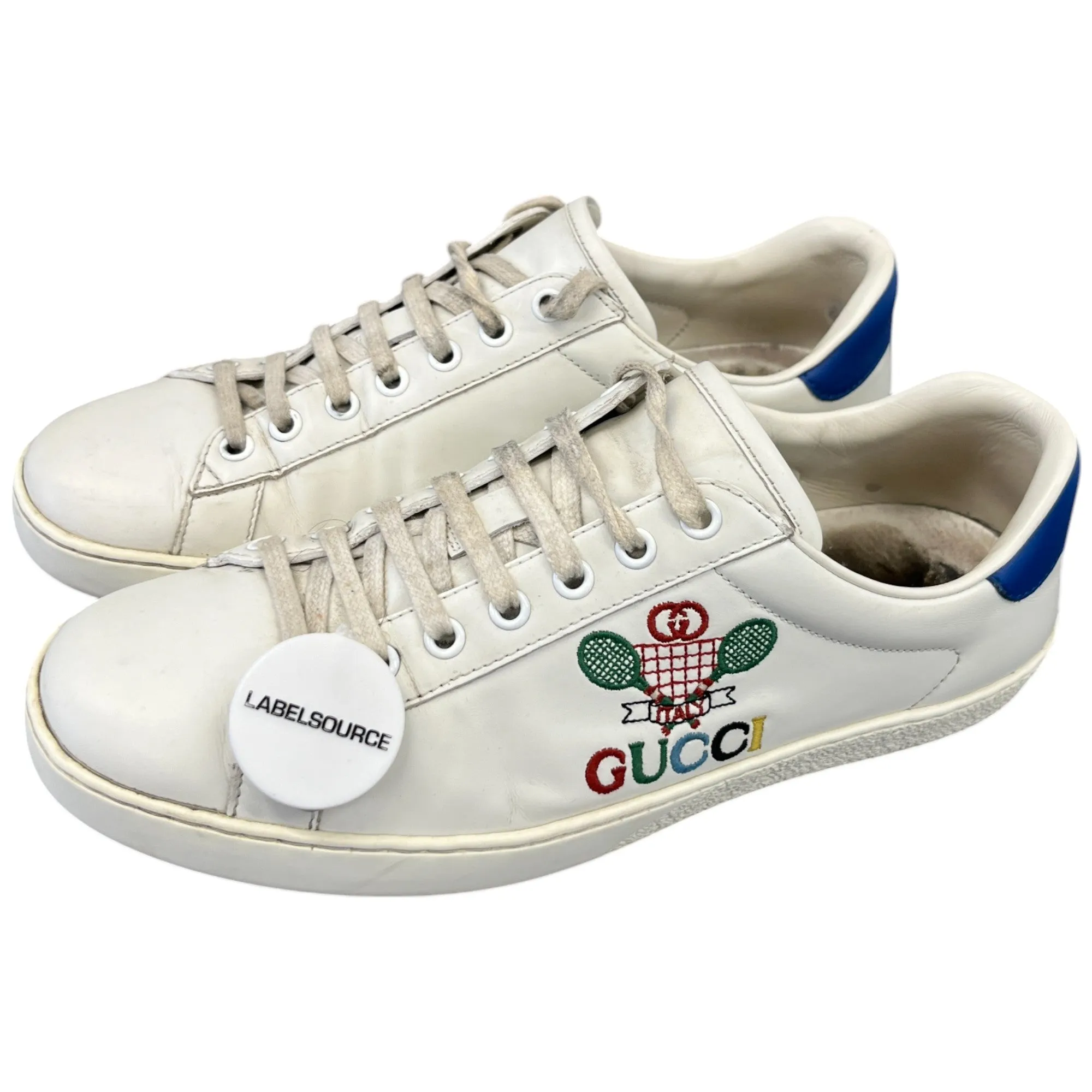 Men's Ace Tennis Low Trainers White Size EU 40.5 / UK 6.5