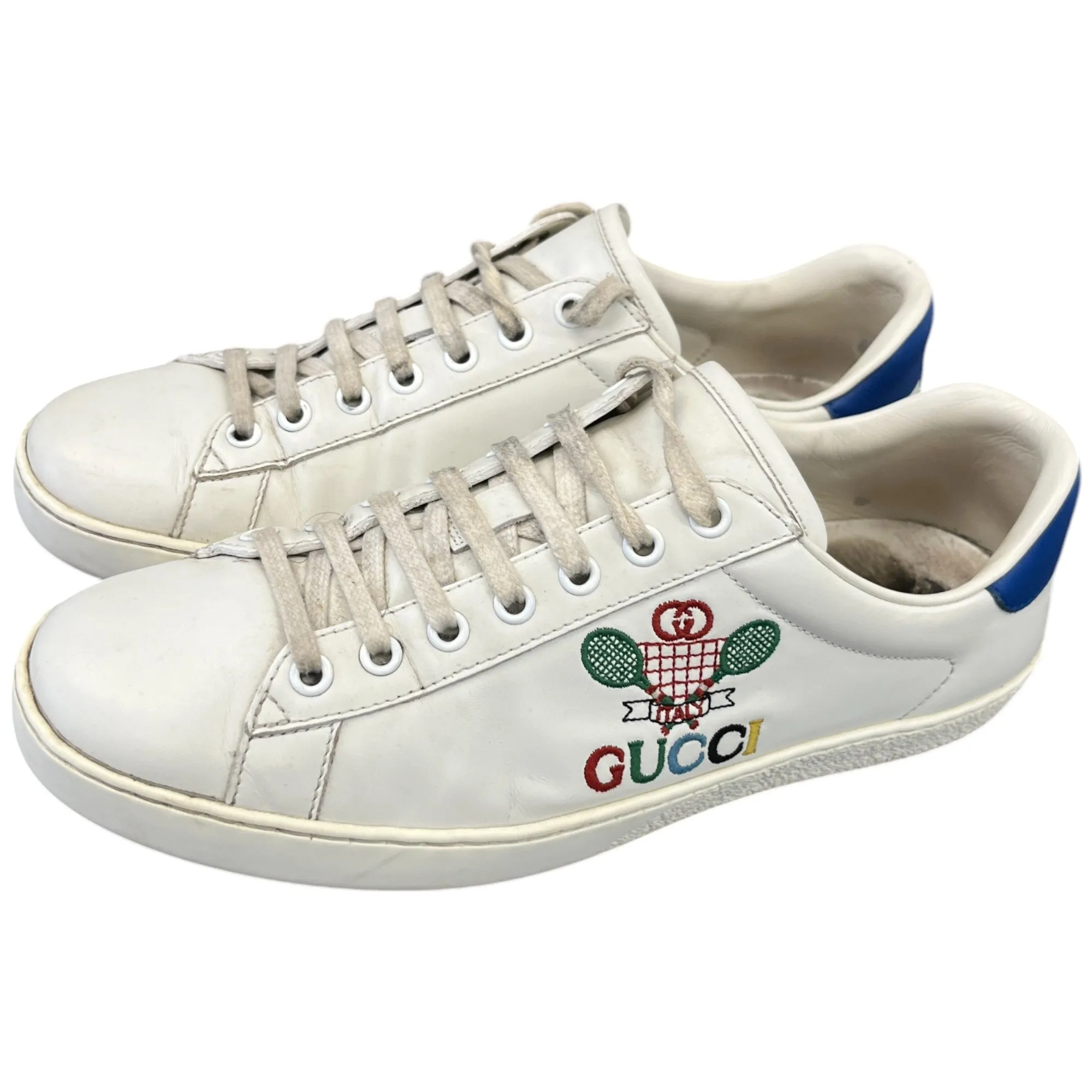 Men's Ace Tennis Low Trainers White Size EU 40.5 / UK 6.5