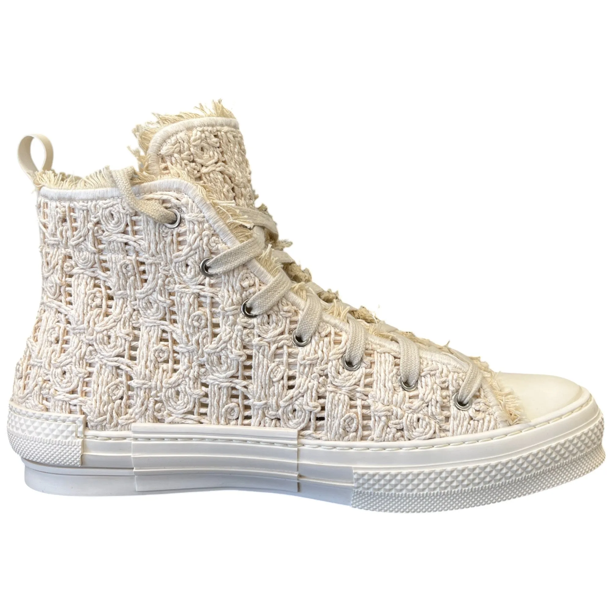 Men's B23 Oblique Macrame High Trainers Cream Size EU 45 / UK 11