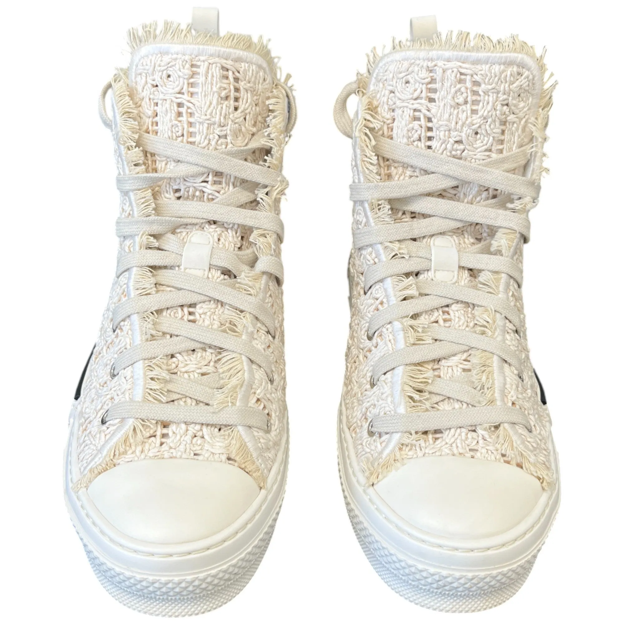 Men's B23 Oblique Macrame High Trainers Cream Size EU 45 / UK 11