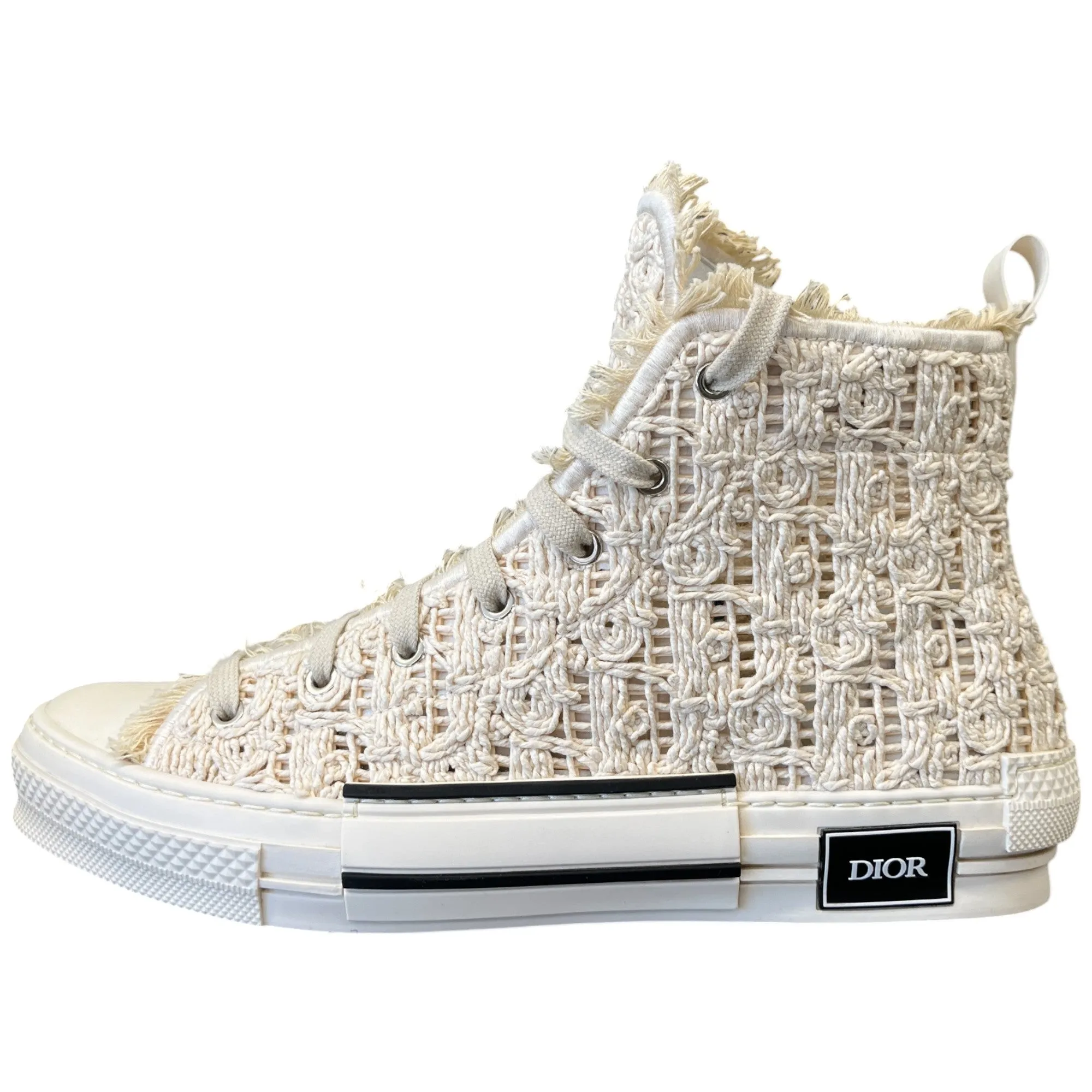 Men's B23 Oblique Macrame High Trainers Cream Size EU 45 / UK 11