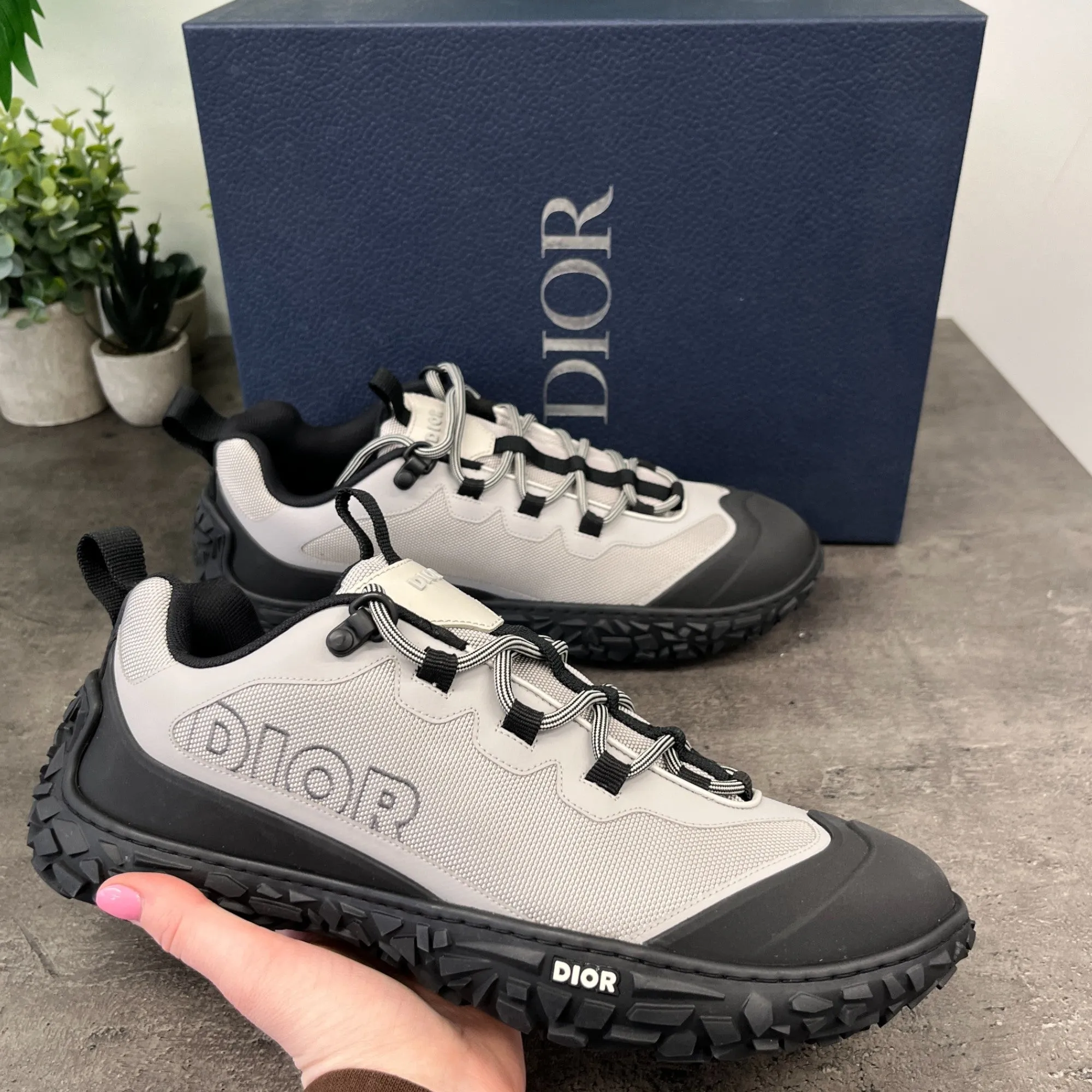 Men's Diorizon Low Trainers Grey Size EU 41.5 / UK 7.5