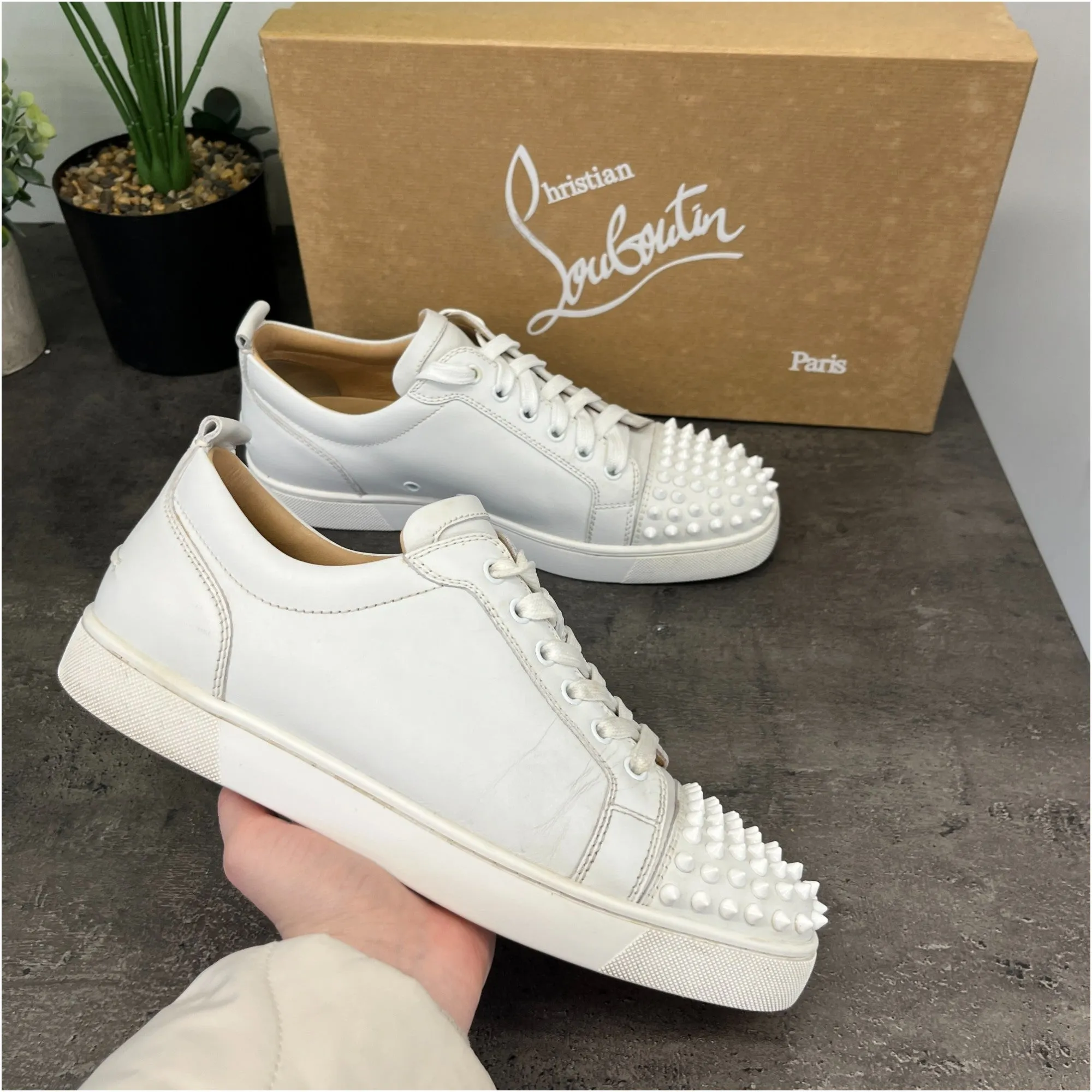 Men's Junior Spikes Low Trainers White Size EU 42 / UK 8