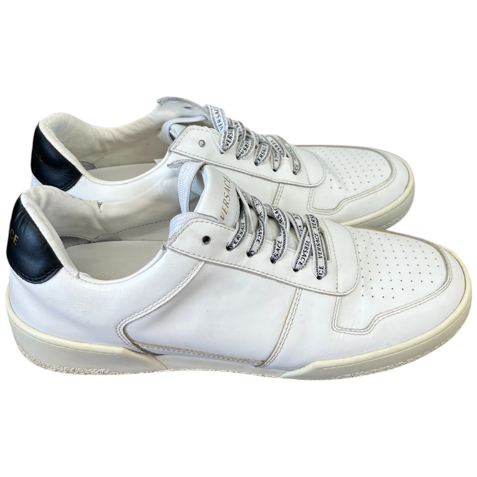 Men's Lace Logo Low Trainers White Size EU 41 / UK 7