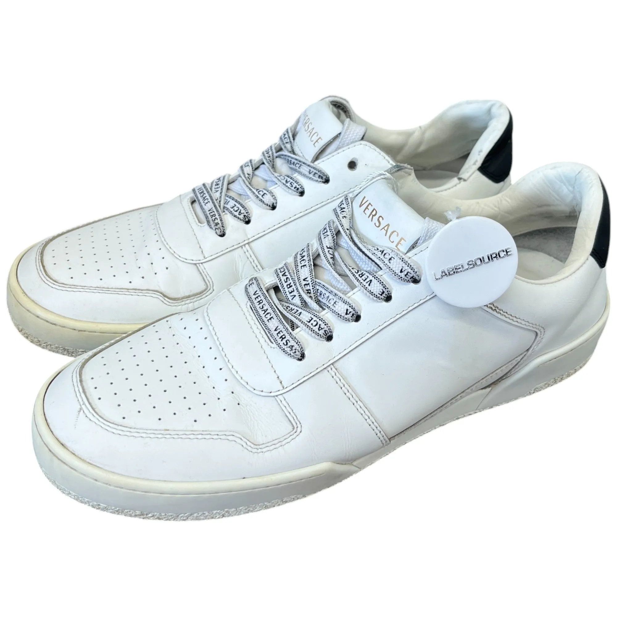 Men's Lace Logo Low Trainers White Size EU 41 / UK 7