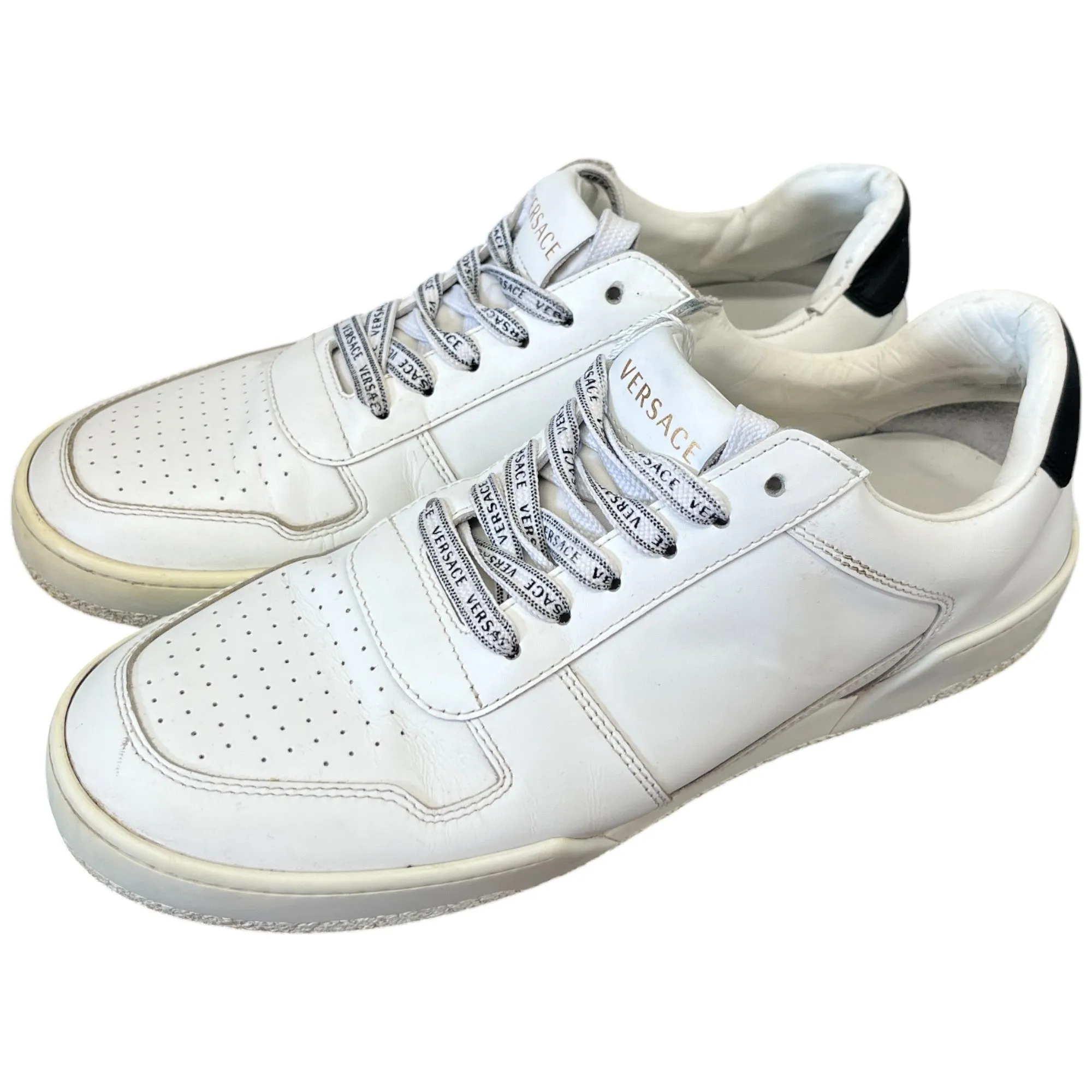 Men's Lace Logo Low Trainers White Size EU 41 / UK 7