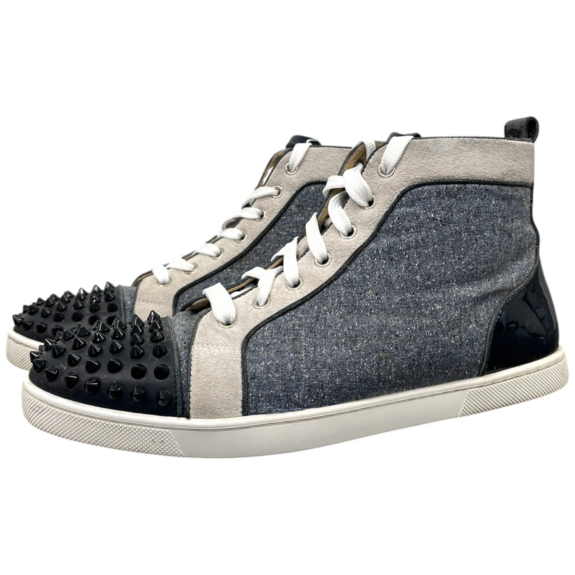 Men's Lou Spikes High Top Low Trainers Blue Size EU 40 / UK 6