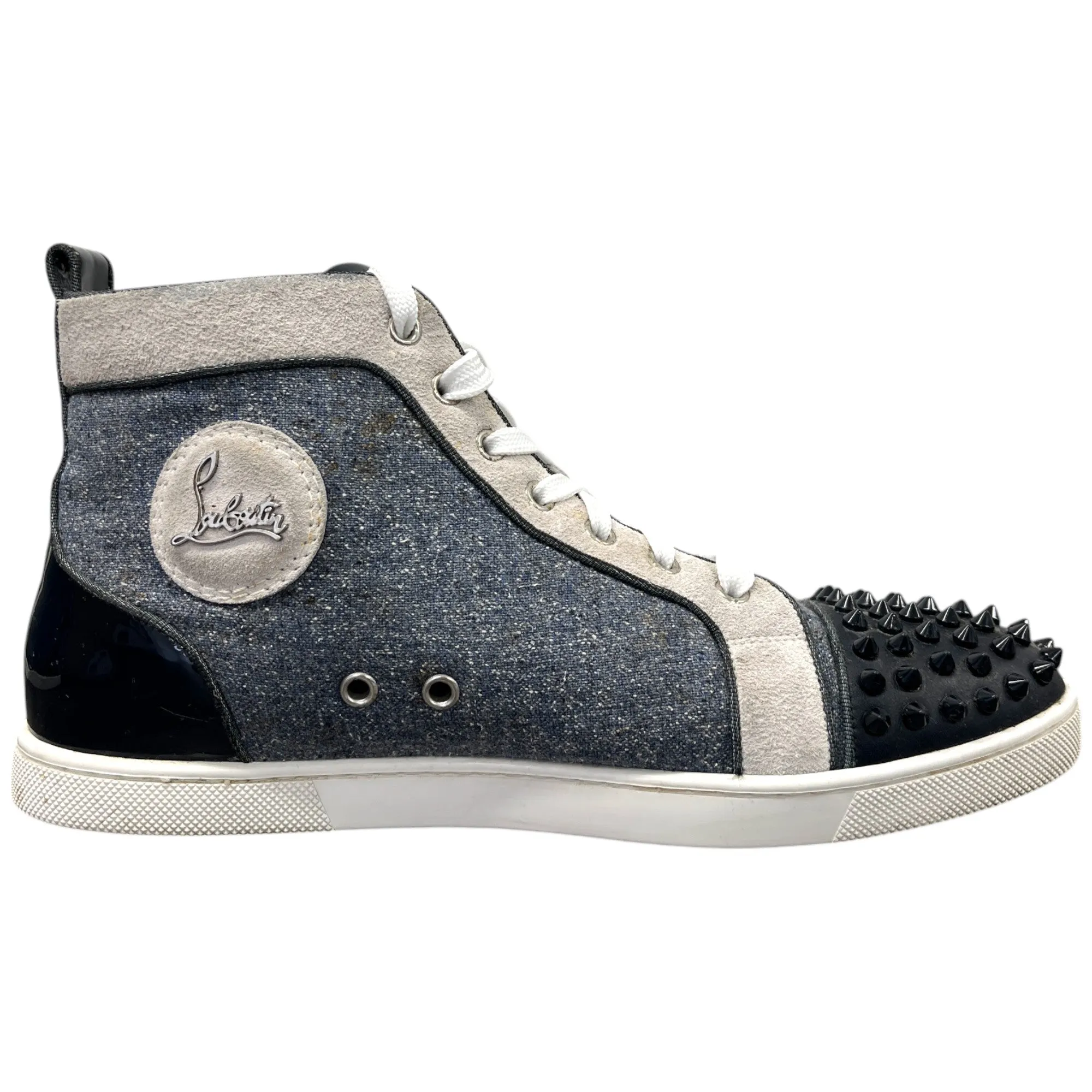 Men's Lou Spikes High Top Low Trainers Blue Size EU 40 / UK 6
