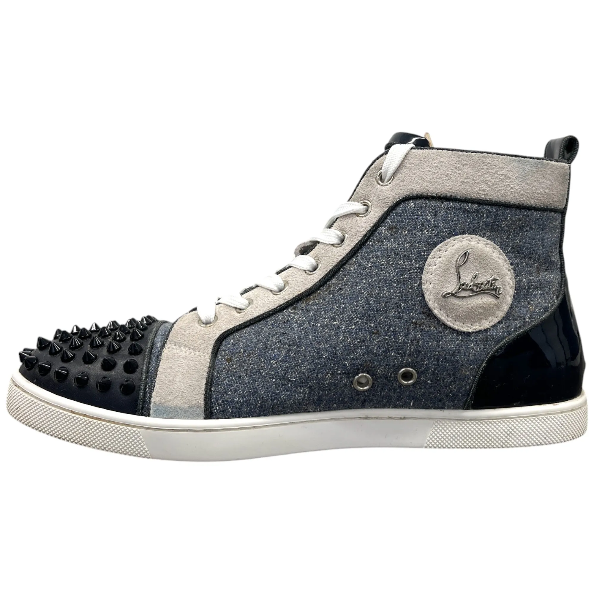 Men's Lou Spikes High Top Low Trainers Blue Size EU 40 / UK 6