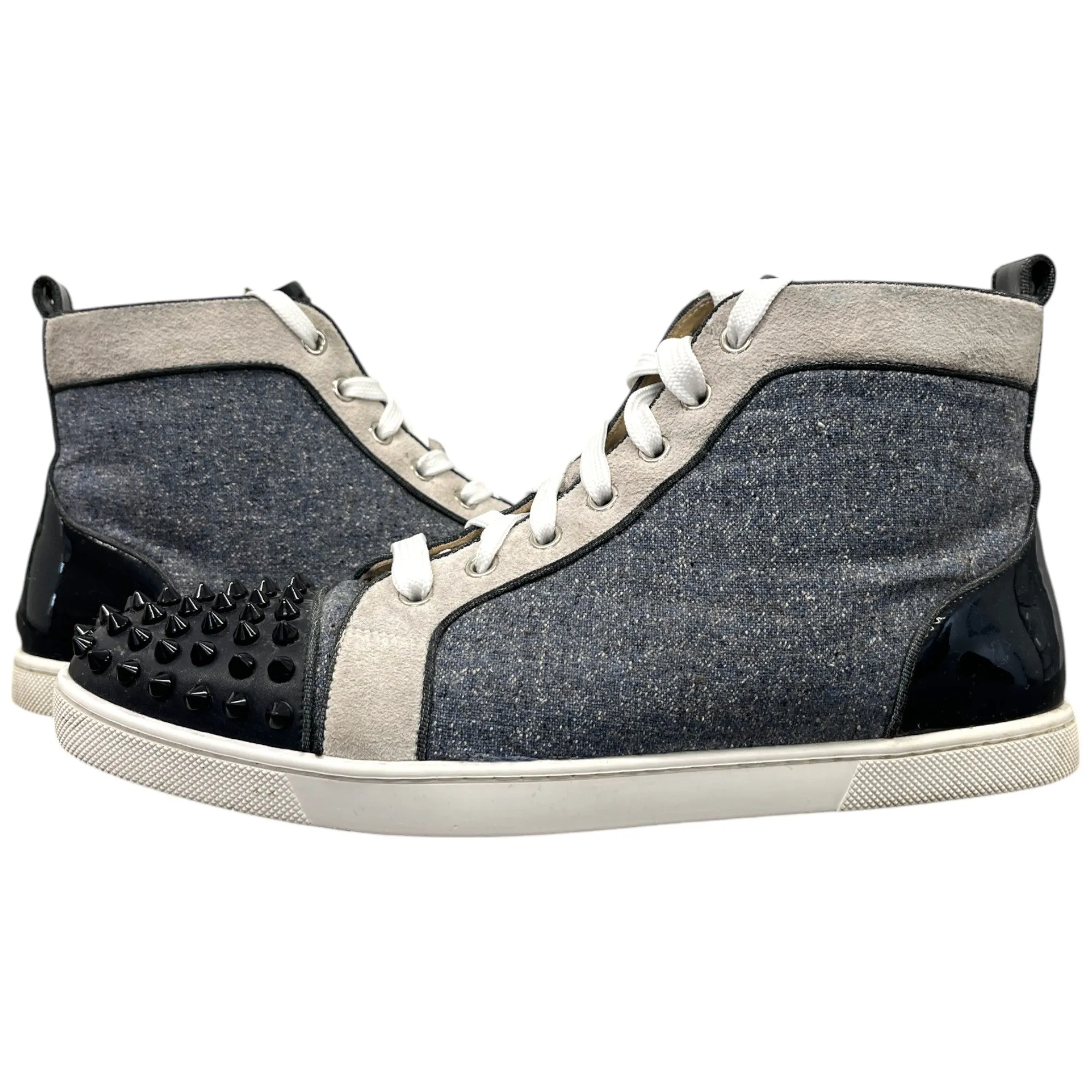 Men's Lou Spikes High Top Low Trainers Blue Size EU 40 / UK 6