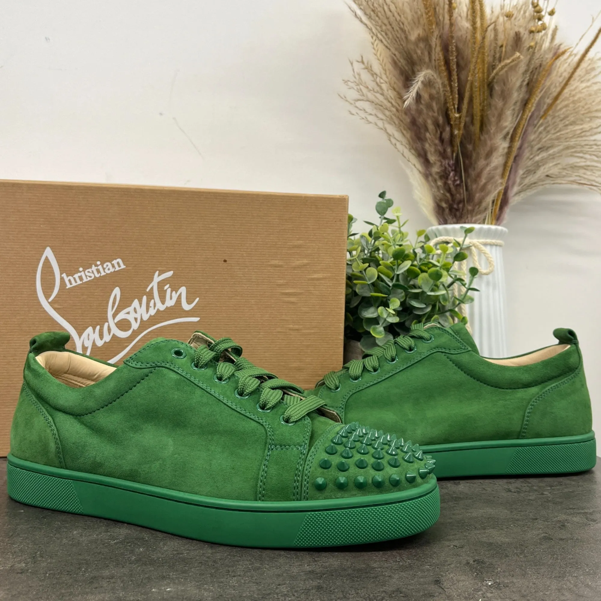 Men's Louis Junior Spikes Flat Low Trainers Green Size EU 41 / UK 7