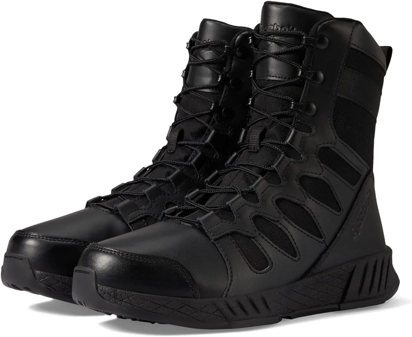 Men's Rb4379 Floatride Energy 8" Tactical Soft Toe Boot with Side Zipper Black Work & Safety