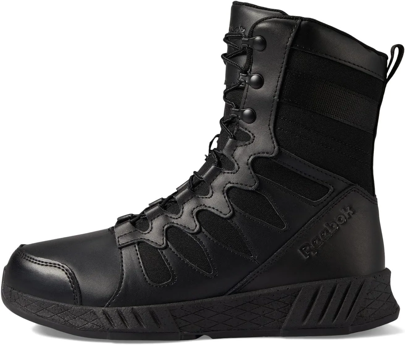 Men's Rb4379 Floatride Energy 8" Tactical Soft Toe Boot with Side Zipper Black Work & Safety