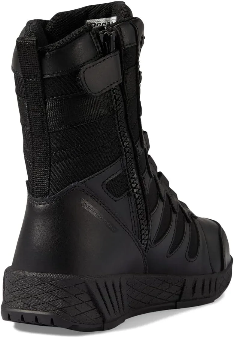 Men's Rb4379 Floatride Energy 8" Tactical Soft Toe Boot with Side Zipper Black Work & Safety