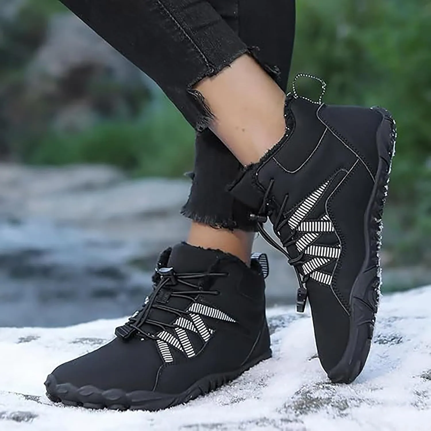 Men's Work Boots Wide Width Hiking Sneakers Warm Booties Women's Workout Shoes Food Service Outdoor Botas Waterproof Soft Toe Work Hike Grounded Footwear