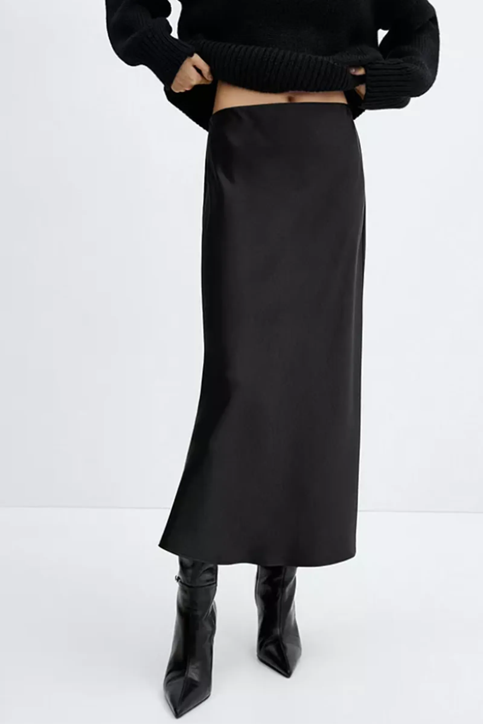 Mia Satin Slip Midi Skirt