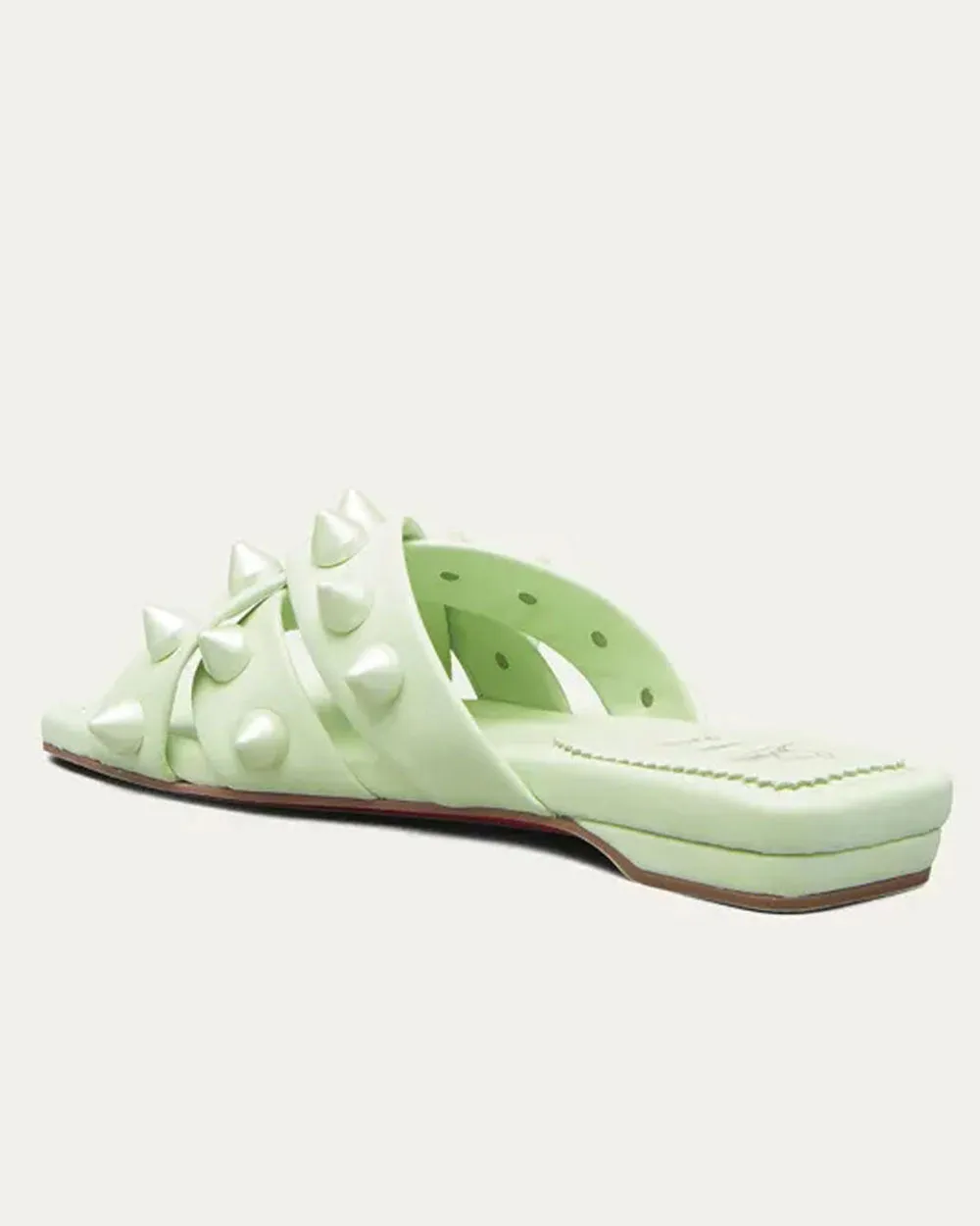 Miss Spika Club Slide Sandal in Studio Green