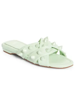 Miss Spika Club Slide Sandal in Studio Green