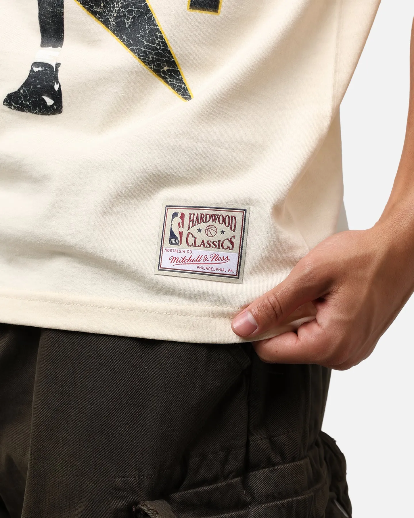 Mitchell & Ness Chris Webber #1 Draft Pick T-Shirt Cream