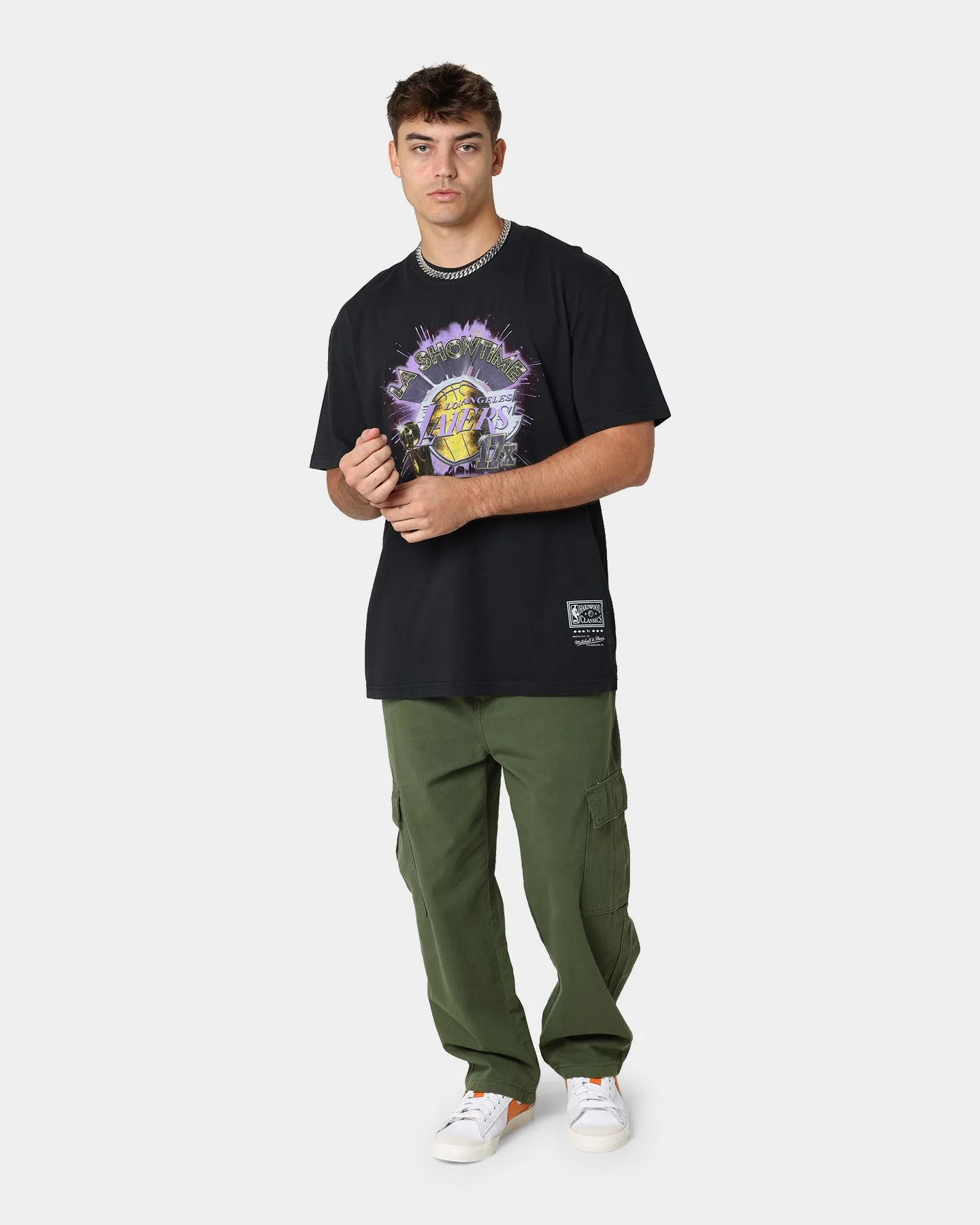 Mitchell & Ness Los Angeles Lakers Showtime Vintage T-Shirt Faded Black