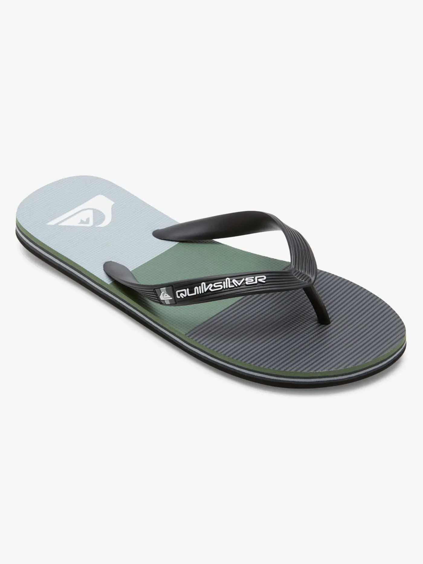 Molokai Stripe Black/Grey/Green Sandals