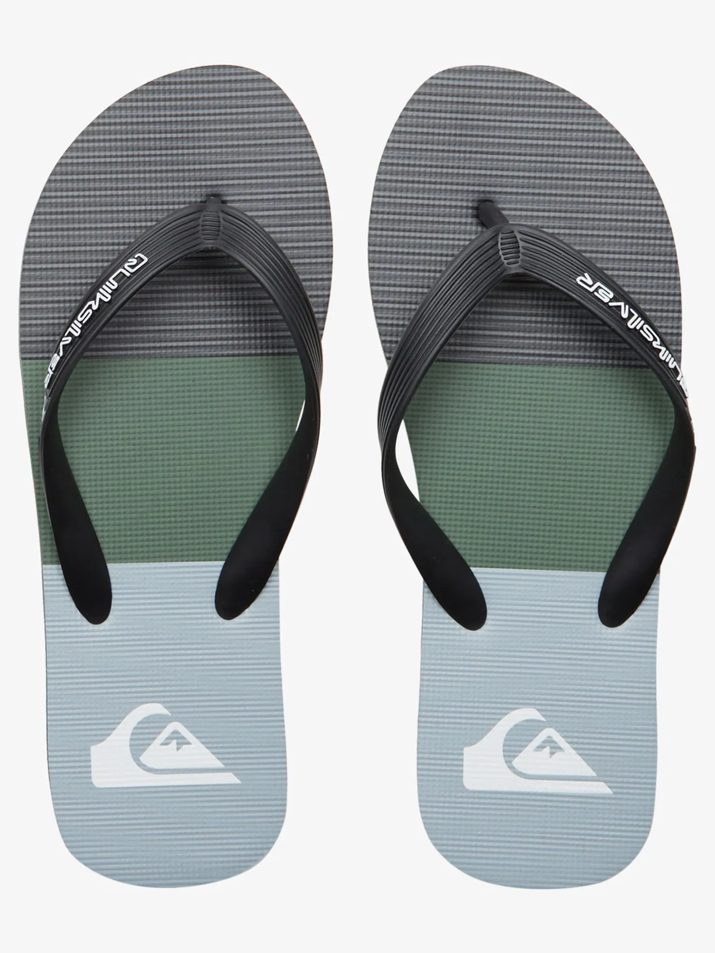 Molokai Stripe Black/Grey/Green Sandals